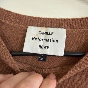 Reformation Camille Rowe Brown Cashmere Sweater